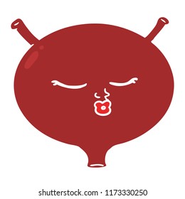 Flat Color Style Cartoon Bladder