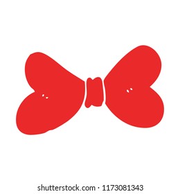 flat color style cartoon bow tie