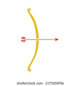 flat color style cartoon bow and arrow