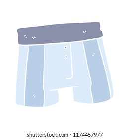 flat color style cartoon boxer shorts