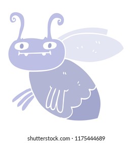 Cartoon-Bug mit flacher Farbe