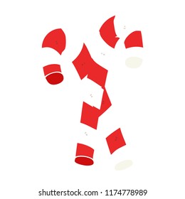 flat color style cartoon candy canes