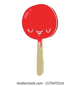 caricatura de estilo de color plano caramelos lollipop