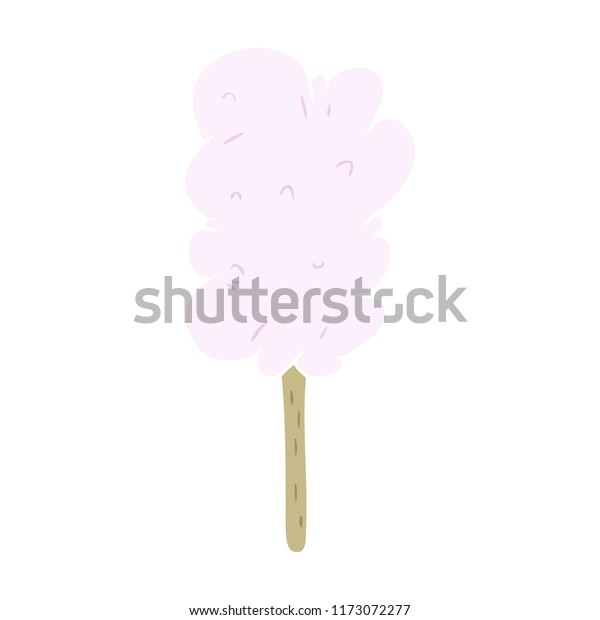Flat Color Style Cartoon Candy Floss Stock Vector Royalty Free 1173072277