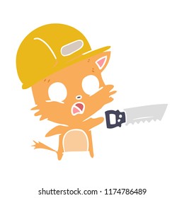 flat color style cartoon cat builder