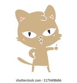 gato de dibujos animados de color plano