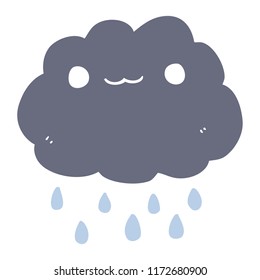 flat color style cartoon cloud