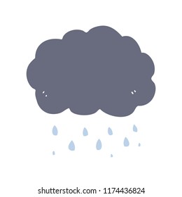 Cartoon-Wolke im flachen Farbstil