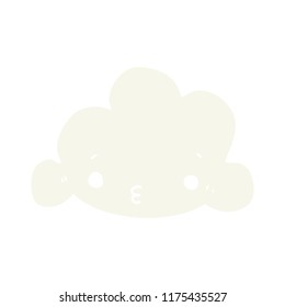 nube de dibujos animados de color plano