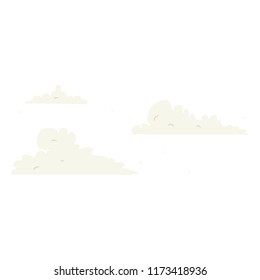 nubes de dibujos animados de color plano