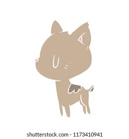 flat color style cartoon deer