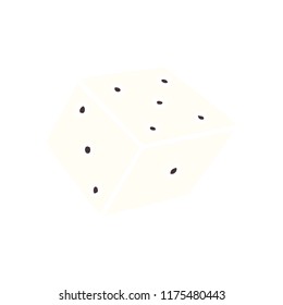 flat color style cartoon dice