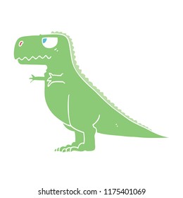 flat color style cartoon dinosaur