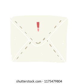 flat color style cartoon envelope