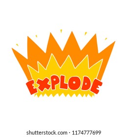 flat color style cartoon explosion