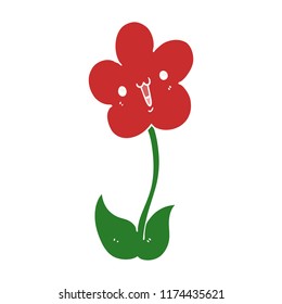 flat color style cartoon flower