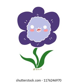 flat color style cartoon flower