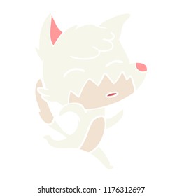 flat color style cartoon fox