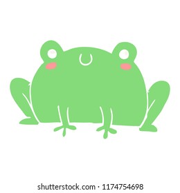 flat color style cartoon frog
