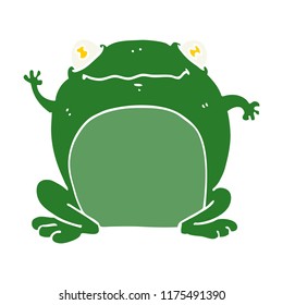 flat color style cartoon frog