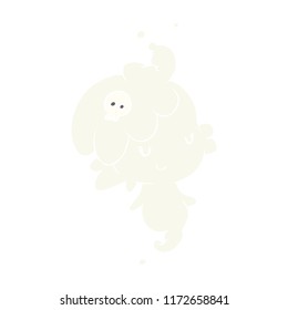 caricatura de estilo de color plano fantasma