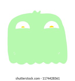 caricatura de estilo de color plano fantasma