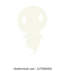 flat color style cartoon ghost