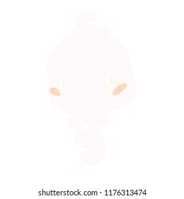 flat color style cartoon ghost