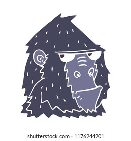 flat color style cartoon gorilla