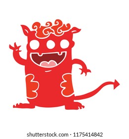flat color style cartoon halloween monster