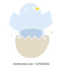 flat color style cartoon hatching chicken