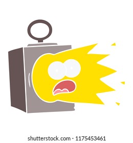 flat color style cartoon industrial lamp
