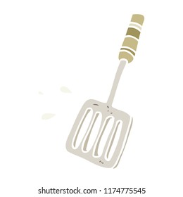 flat color style cartoon kitchen spatula