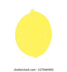 flat color style cartoon lemon