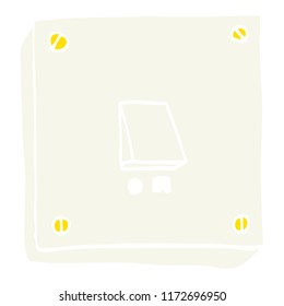 Flachfarben-Cartoon-Lichtschalter