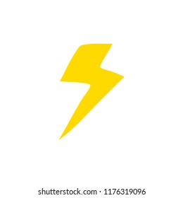 flat color style cartoon lightning bolt