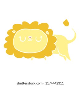 flat color style cartoon lion