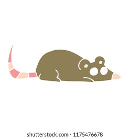 ratón de dibujos animados de estilo de color plano