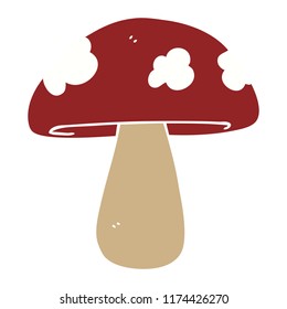 flat color style cartoon mushroom
