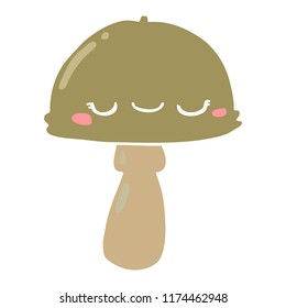flat color style cartoon mushroom