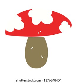 flat color style cartoon mushroom