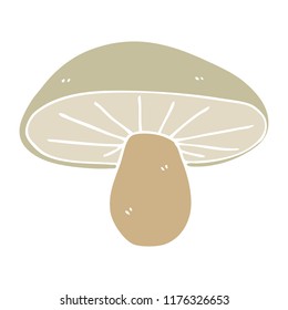 flat color style cartoon mushroom