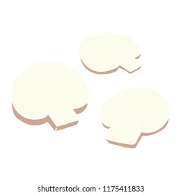 flat color style cartoon mushrooms