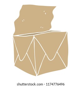 flat color style cartoon package