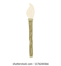 flat color style cartoon paint brush