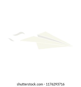 flat color style cartoon paper airplane