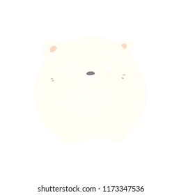 flat color style cartoon polar bear