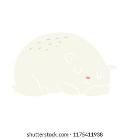 flat color style cartoon polar bear