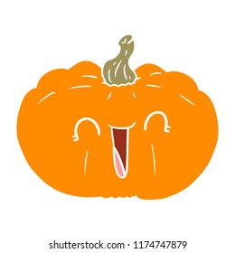 flat color style cartoon pumpkin