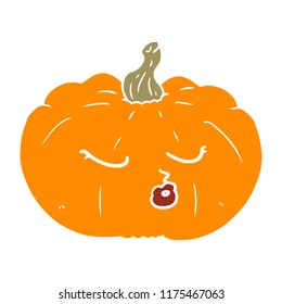 calabaza de dibujos animados de color plano